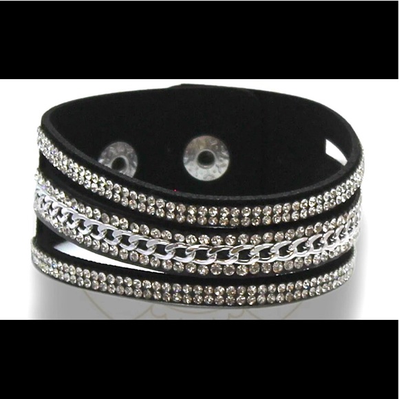 paparazzi Jewelry - Rolling in Rhinestones - Black Urban Bracelet